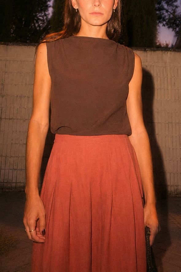 SONTAG TERRACOTTA LONG SKIRT