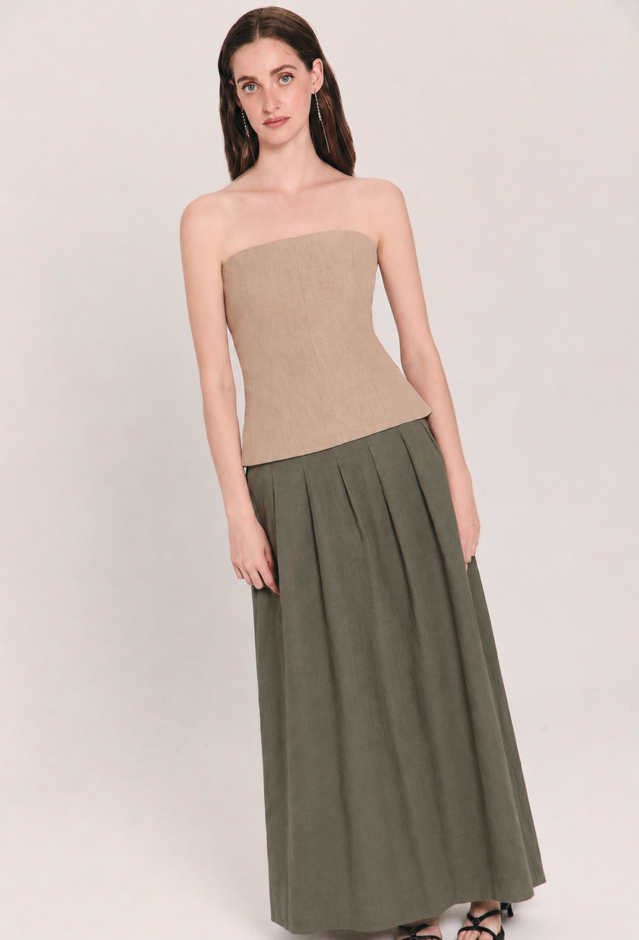 SONTAG OLIVE LONG SKIRT